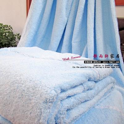 赛维丝 天蓝色2%-5%毛巾毯夏季纯色简约现代 被子毛巾被