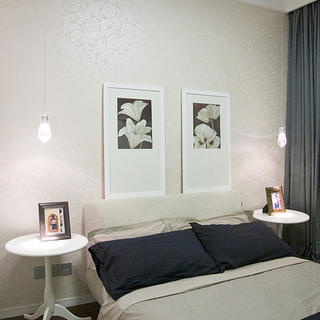 三居室现代中式家卧室布置图