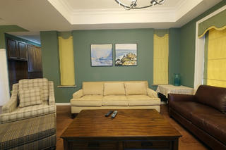 大户型简约美式风装修沙发背景墙图片
