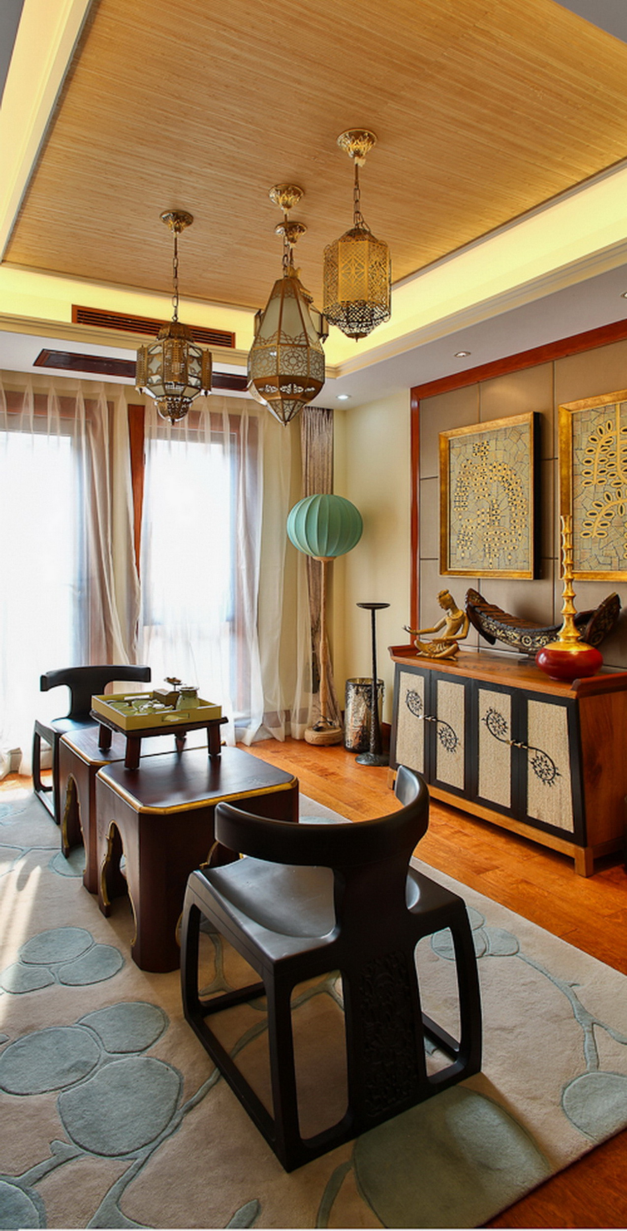 东南亚风格别墅装修茶室布置图