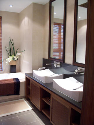 中式轻古典装修卫生间设计图