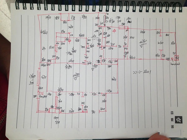 设计师量房手工图,赞一个!