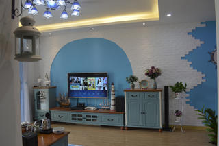 三居室地中海风格家电视背景墙设计