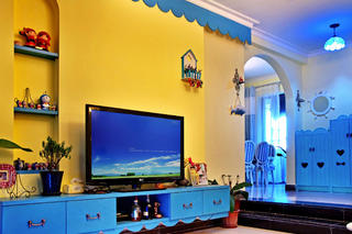 三居室地中海风格家电视柜图片