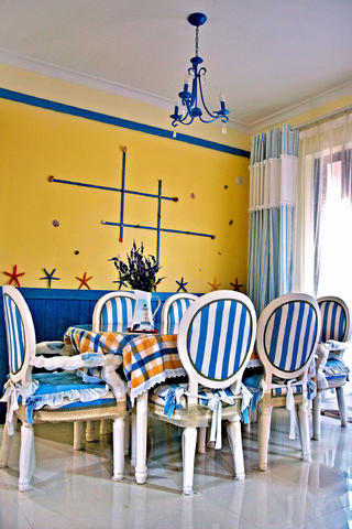 三居室地中海风格家餐厅搭配图