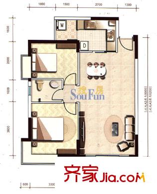 深圳 美丽AAA 户型图4