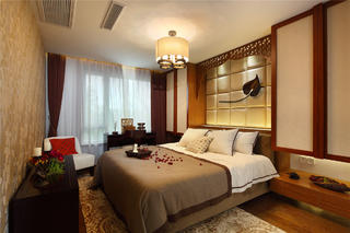 东南亚风格三居装修卧室搭配图