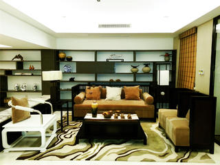 新中式三居装修设计客厅效果图