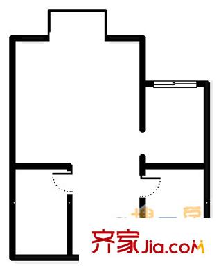 明天第一城6号院户型图户型图 1室1厅1卫1厨