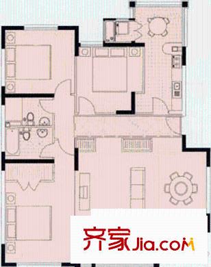 龙泽苑东区户型图户型图 3室2厅2卫1厨