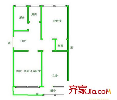 栎木小区户型图三室户型图
