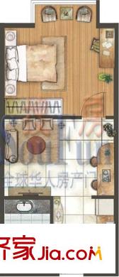 金成云庭户型图1室1厅1卫1厨