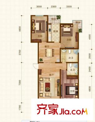 土地巷小区户型图三室户型图