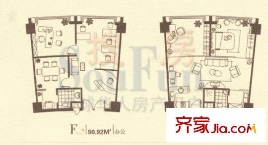 欧宝花苑户型图户型3 3室