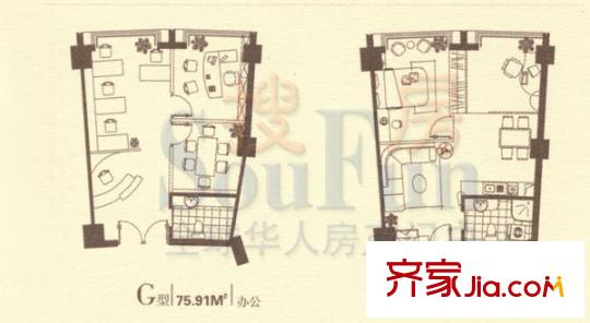 欧宝花苑户型图户型4 3室
