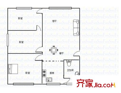锦绣花园户型图三室户型图