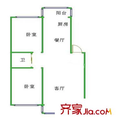 锦绣花园户型图两室户型图