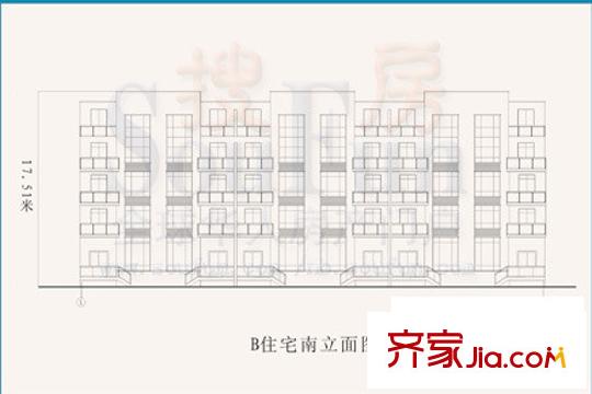 甬港豪庭户型图住宅立面图 1室1厅1卫