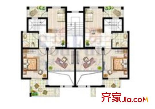 天慈良园户型图F1-2户型 4室2厅2卫1厨