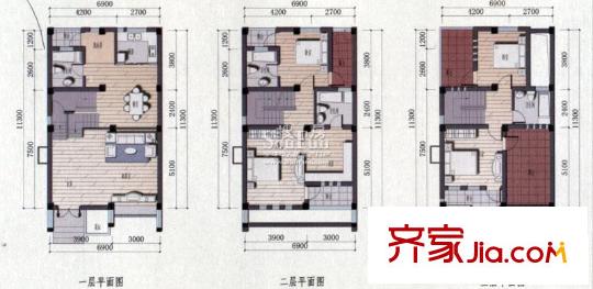 天慈良园户型图双联逸墅g户型 5室5厅4卫1厨