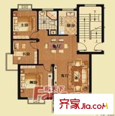 凌江名庭户型图三室两厅 3室2厅1卫1厨