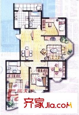 泰和家园户型图4室2厅2厅 4室2厅2卫1厨