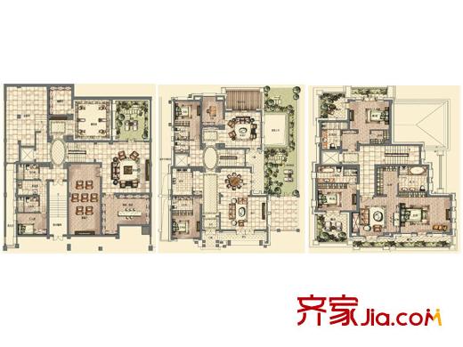东方一品花园别墅户型 9室6厅8卫1厨
