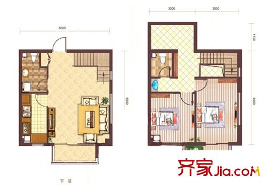 梅沁园户型图两室户型图