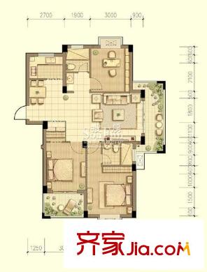 小骆花园户型图1#24#-C户型