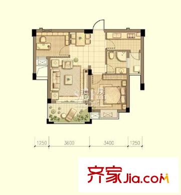 小骆花园户型图1#24#-B户型