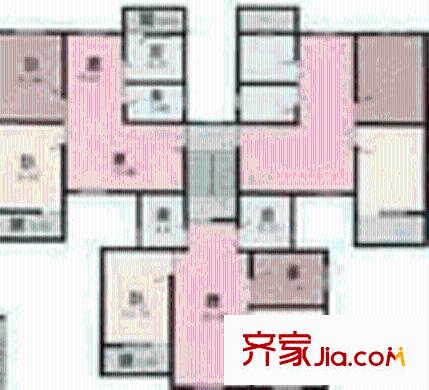 孔雀小区户型图户型图 4室2厅2卫1厨