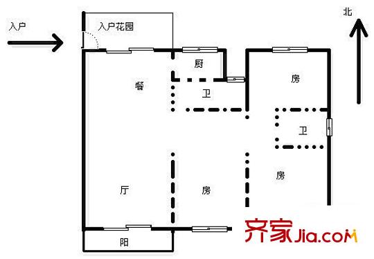 BOBO城(御府) 3室 户型图