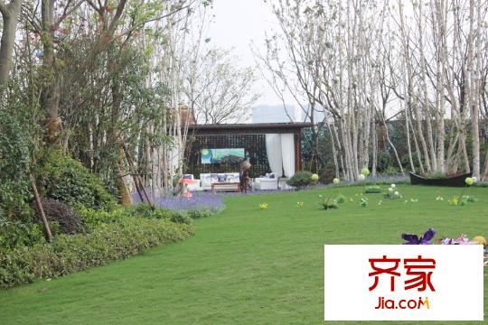 景瑞红翎台实景示范区景观20150917