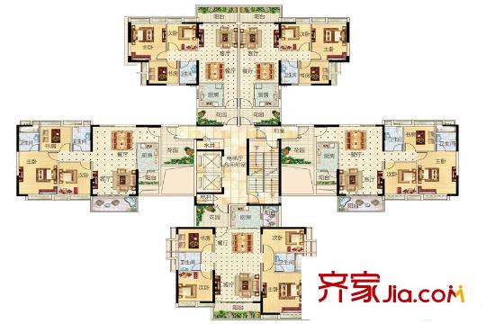 越秀滨海御城8栋户型平面图
