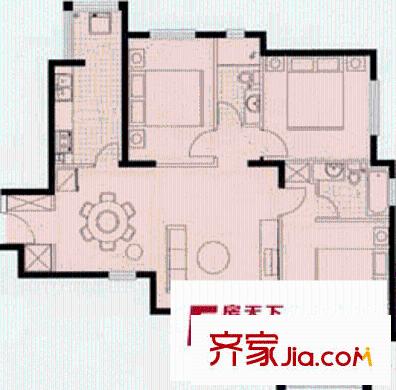 龙泽苑东区户型图户型图 3室2厅2卫1厨