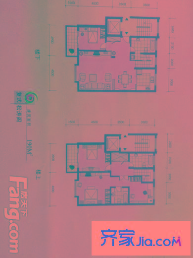 枫丹公寓3室2厅3卫 户型图