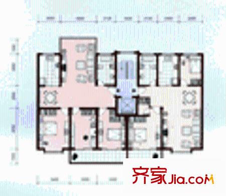 枫丹公寓户型图4室2厅2卫1厨