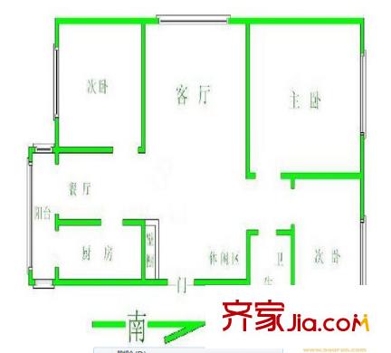 土地巷小区户型图三室户型图