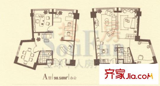 欧宝花苑户型图户型1 3室