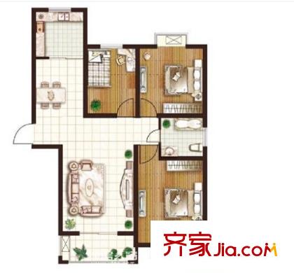 朱雀宝丽花园户型图三室户型图
