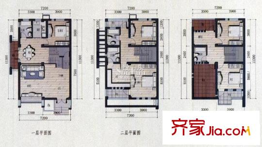 天慈良园户型图双联逸墅h户型 6室2厅4卫1厨