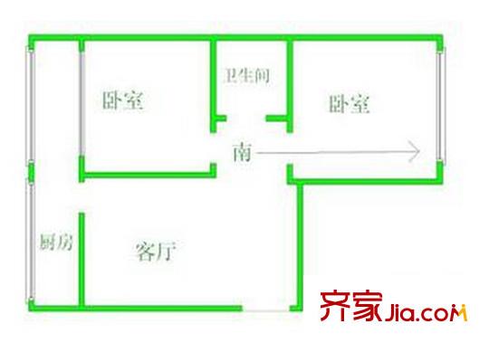 文景花园户型图两室户型图