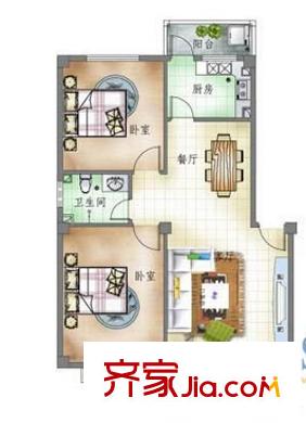 文景花园户型图两室户型图