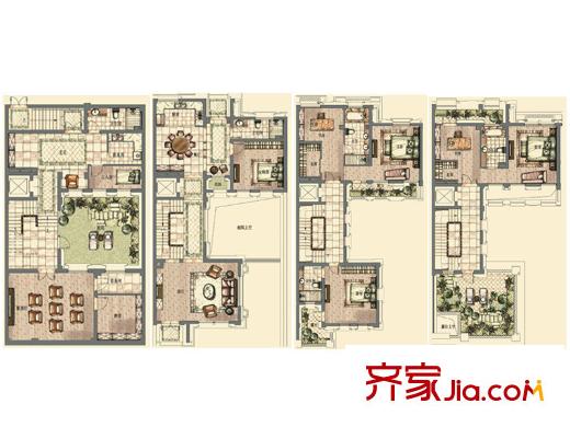 东方一品庭院别墅户型 8室4厅3卫1厨