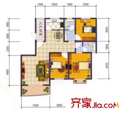 舟宿云庭户型图三室户型图