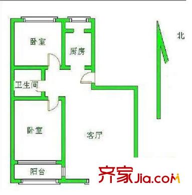 梅沁园户型图两室户型图