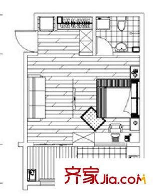 紫鹃新村户型图一室一厅 1室1厅1卫1厨