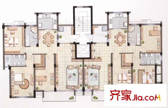 东方瑞市户型图户型图 6室4厅4卫2厨