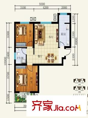 唐山大业时代广场户型图-齐家网小区库
