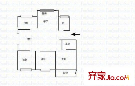 永德信花园 4室 户型图